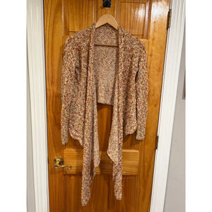 Heidi Hess Designs Open Knit Drape Cardigan USA Boho Festival Small